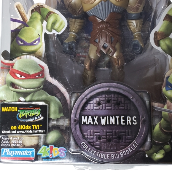 TMNT Action Figure Max Winters NEW Teenage Mutant Ninja Turtles Bonus PC Game - Picture 4 of 6